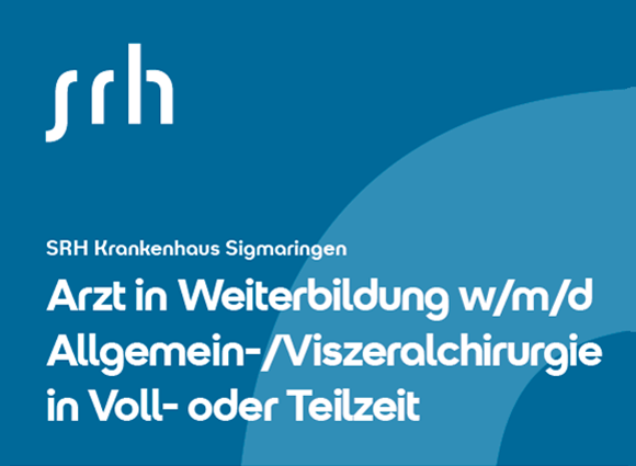 SRH Krankenhaus Sigmaringen Arzt in Weiterbildung w/m/d Allgemein-/Viszeralchirurgie in Voll- oder Teilzeit