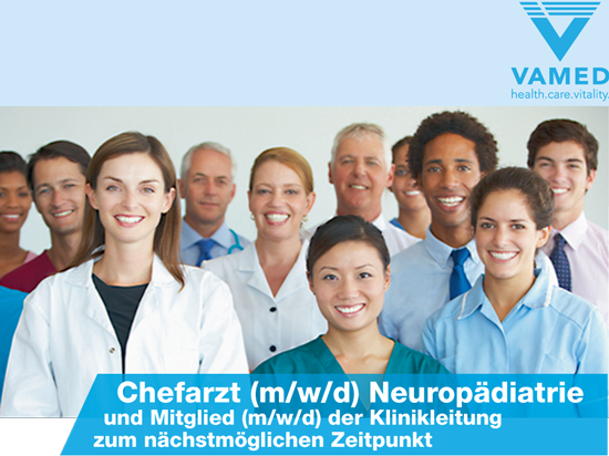 Chefarzt (m/w/d) Neuropädiatrie und Mitglied (m/w/d) der Klinikleitung zum nächstmöglichen Zeitpunkt