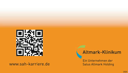 QR-Code und Logo - Altmark-Klinikum