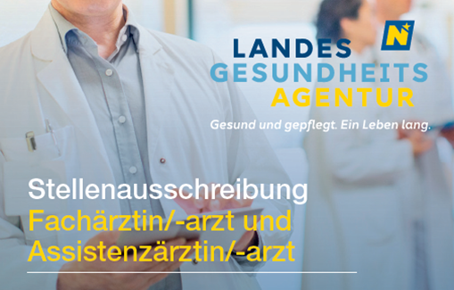 Logo - Landes Gesundheits Agentur; Stellenausschreibung Fachärztin/-arzt und Assistenzärztin/-arzt
