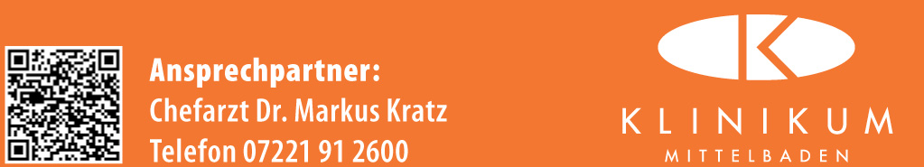 Ansprechpartner: Chefarzt Dr. Markus Kratz Telefon 07221 91-2601