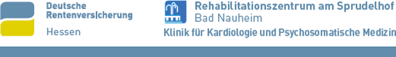Logo - Deutsche Rentenvericherung Hessen Rehabilitationszentrum am Sprudelhof Bad Nauheim Klinik für Kardiologie und Psychosomatische Medizin