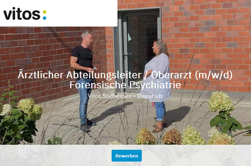 Logo, Bild -  Vitos Südhessen • Riedstadt; Ärztlicher Abteilungsleiter / Oberarzt (m/w/d) Forensische Psychiatrie; Bewerben