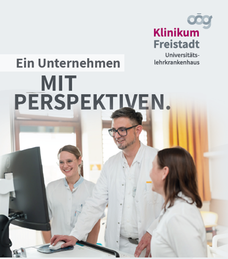 Logo, Bild - Klinikum Freistadt; Ein Unternehmen mit Perspektiven.