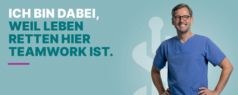 Bild - Asklepios Nordseeklinik Westerland/Sylt; Ich bin dabei, weil Leben retten hier Teamwork ist.